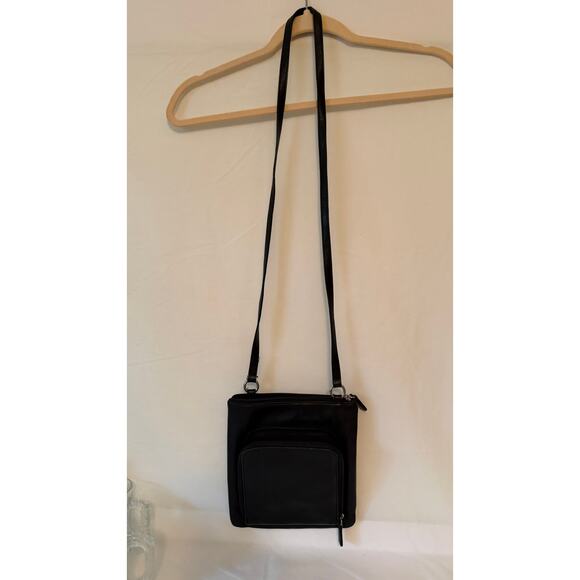 Fossil Black Leather Crossbody Bag - Picture 1 of 8